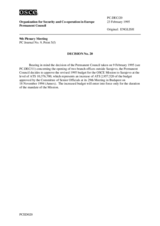 Permanent Council Decision No. 20