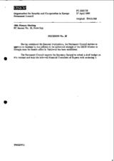 Permanent Council Decision No. 38