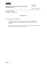 Permanent Council Decision No. 41