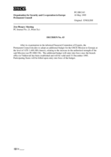 Permanent Council Decision No. 43
