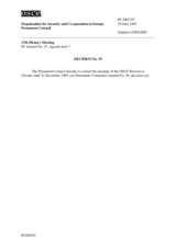 Permanent Council Decision No. 55