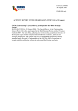 Report on the activities of the OSCE Chairman-in-Office