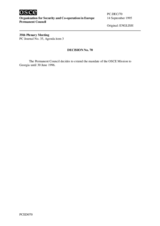 Permanent Council Decision No. 70