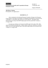 Permanent Council Decision No. 73