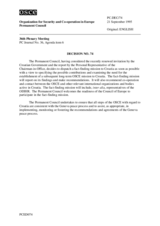 Permanent Council Decision No. 74