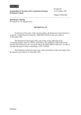 Permanent Council Decision No. 87