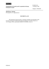 Permanent Council Decision No. 103