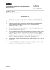 Permanent Council Decision No. 110