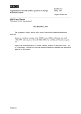 Permanent Council Decision No. 118