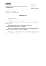 Permanent Council Decision No. 157