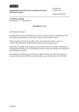 Permanent Council Decision No. 123