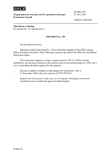Permanent Council Decision No. 129