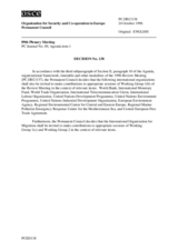Permanent Council Decision No. 138