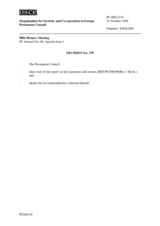 Permanent Council Decision No. 139