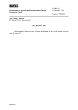 Permanent Council Decision No. 147