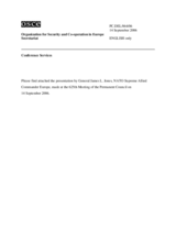 Presentation by General James L. Jones, NATO Supreme Allied Commander Europe, at the Permanent Council