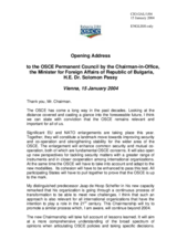 Opening Address to the OSCE Permanent Council