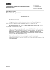 Permanent Council Decision No. 252