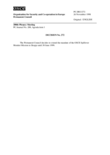 Permanent Council Decision No. 272