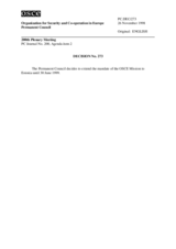 Permanent Council Decision No. 273