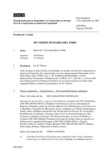 Journal of the 491st Plenary Meeting of the Forum for Security Co-operation (es)