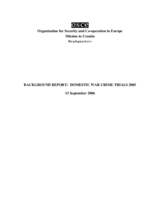 Domestic War Crime Trials 2005 Domestic War Crime Trials 2005