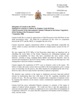 Statement by the Delegation of Canada in response to the address by Carla Del Ponte, Chief Prosecutor of the ICTY