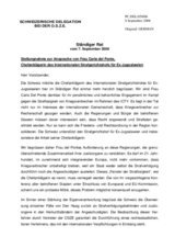 Statement by the Delegation of Switzerland in response to the address by Carla Del Ponte, Chief Prosecutor of the ICTY (de)