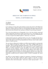 Speech by OSCE Chairman-in-Office Karel De Gucht