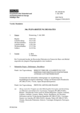 Journal of the 346th Plenary Meeting of the Permanent Council (de)