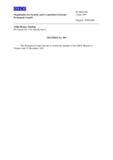 Permanent Council Decision No. 169