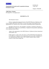 Permanent Council Decision No. 170