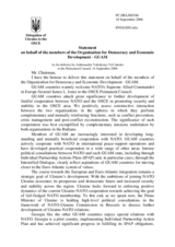 Statement delivered by the Delegation of Ukraine on behalf of the members of the Organization for Democracy and Economic Development- GUAM, in response to address by General James L. Jones, NATO's Supreme Allied Commander in Europe