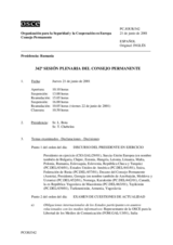 Journal of the 342nd Plenary Meeting of the Permanent Council (es)