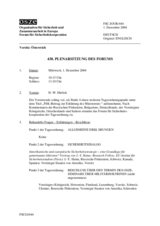 Journal of the 438th Plenary Meeting of the Forum for Security Co-operation (de)