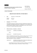 Journal of the 438th Plenary Meeting of the Forum for Security Co-operation