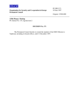 Permanent Council Decision No. 171