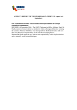 Report on the activities of the OSCE Chairman-in-Office