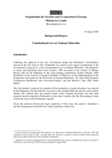 Background report on Constitutional Law on National Minorities