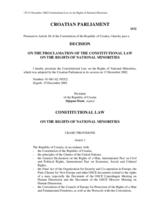 Constitutional Law on the Rights of National Minorities