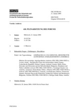 Journal of the 410th Plenary Meeting of the Forum for Security Co-operation (de)