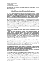 Interview with the Head of the OSCE Mission to Croatia