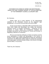 Statement by the delegation of Serbia and Montenegro