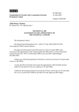 Permanent Council Decision No. 409