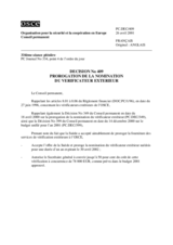 Permanent Council Decision No. 409 (fr)