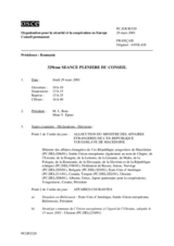 Journal of the 329th Plenary Meeting of the Permanent Council (fr)