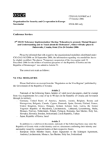 Amendment to visa requirements in information package for Dubrovnik Tolerance Implementation Meeting, 23-24 October 2006