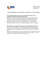 Report on the activities of the OSCE Chairman-in-Office