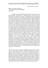 Media and Elections 2003 - Analysis of Daily Newspapers