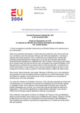 Statement by Delegation of Netherlands/EU (with the candidate countries Bulgaria, Croatia, Romania and Turkey in alignment) in response to the Minister of Foreign Affairs of the Republic of Moldova